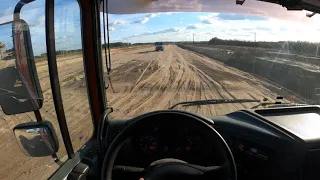 POV Driving DAF XF 95 - Construction Site