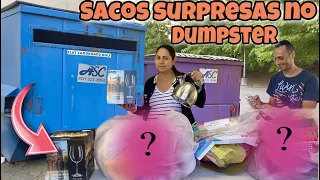 Sacos surpresas no dumpster dos Estados Unidos!🇺🇸🇺🇸🇺🇸