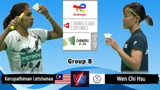 Karupathevan Letshanaa vs Wen Chi Hsu - Thomas & Uber Cup Finals 2024 - Group B