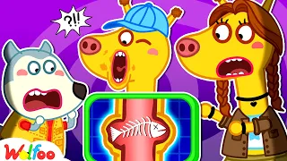 Help! Fish Bone Gets Stuck in My Throat | Safety Tips For Kids | Wolfoo Channel New Episodes