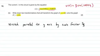 IB Math HL May 2019 Q10b Paper 2 TZ1