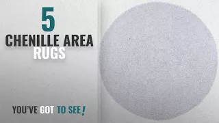 Top 10 Chenille Area Rugs [2018 ]: Shagadelic Chenille Twist Round Rug, 5 by 5-Feet, White