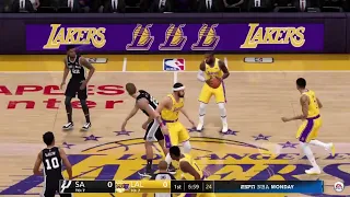 NBA LIVE 19 - San Antonio Spurs vs Los Angeles Lakers - Full Game - PS4 PRO - HD