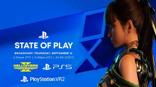 @PlayStation  State of Play Live Stream | September 14th 2023 (PS5, PSVR 2, Helldivers 2)