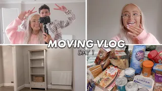 MOVING VLOG DAY 1- Getting the keys to our first home, first food shop & lots of flat packing!!