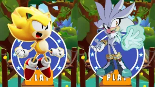 Super Sonic vs Silver The Echidna | vs All Bosses Zazz Eggman - All 66 Characters Unlocked
