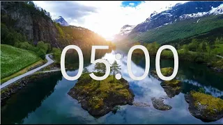 5 Minute Timer With Relaxing Music: Nature Theme