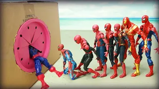 Spider-man Escapes From Jail In a Box with Hulk vs Thanos | Figure Stop Motion