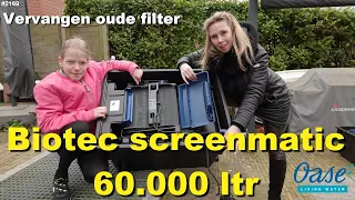 OASE biotec screenmatic 60.000 FILTER plaatsen bij de JAPANSE KOI KARPER VIJVER.  #2169