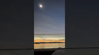 Witness 2024 Solar Eclipse Totality🌑in Vermont🔥#lakechamplain #timelapse #shorts