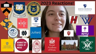 COLLEGE DECISION REACTIONS 2023! 20 SCHOOLS! ivies, music conservatories, double degree, full ride!!