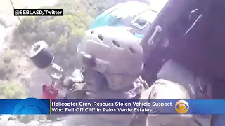 Car Chase Suspect Tries To Run From Police, Falls 40 Feet Down Palos Verdes Estates Cliff