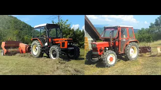 Fiat 420 DT & Zetor 6245 - Skupljanje i baliranje sijena (3,5 ha livade)