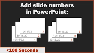 Add Slide Numbers and Date in PowerPoint - 100 Second PowerPoint Tutorial