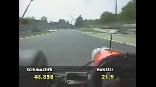 F1 – Nigel Mansell (McLaren Mercedes V10) lap in qualifying + onboard – San Marino 1995