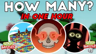 How Many SLAP BATTLES Badges Can You Get IN 1 HOUR?