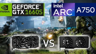 INTEL ARC A750 VS GTX 1660 Super Test 10 Games Compare 1080P FPS