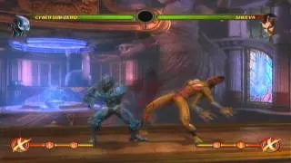 Cyber Sub Zero Combos in Mortal Kombat (Short Version)
