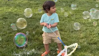 Enjoying bubble-mania event, Kids outdoor activity #facepainting #bubble #kidsfun