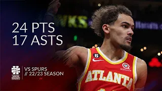 Trae Young 24 pts 17 asts vs Spurs 22/23 season