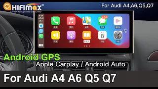 Audi A4 A6 Q5 Q7 Android GPS navigation built-in Apple CarPlay Android Auto 10.25'' /12.3'' display