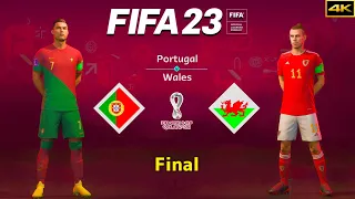 FIFA 23 - PORTUGAL vs. WALES - FIFA World Cup Final - Ronaldo vs. Gareth Bale - PS5™ [4K]