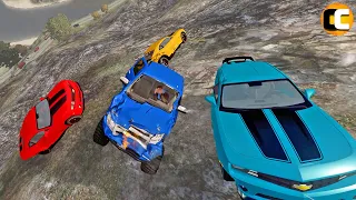 GTA 4 Cliff Drops Crashes with Real Cars mods #37 | Odycrash