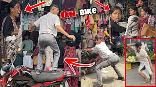 Crazy Dance on Bike😂||Lungi Faad💥dance🤣in Public|Non-Stop🛑Comedy in Public|Public reaction Prank