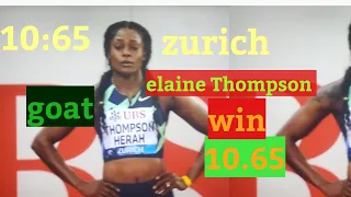 elaine Thompson win 10:65 in zurich September 9 2021