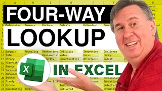 Excel - Formula for a Four-Way Lookup in Excel: Episode 1413