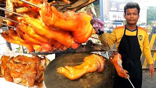 Delicious! Roasted A Whole Pork Leg & Duck with Charcoal - Cambodian Street Food