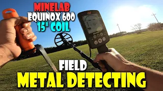 Metal Detecting! | Hunting a Field | Minelab Equinox 600 Metal Detector 15" COIL