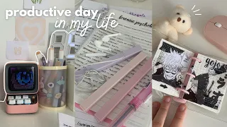 Study vlog 🎧 a productive day in my life, rainy days, going out, journaling, ft. Phomemo