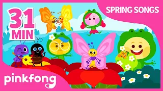 Ten Little Frog Kids and more | +Compilation | Spring Songs | Pinkfong Songs for Children