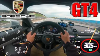 0-305 km/h | Porsche Cayman GT4 PDK | TOP SPEED and Acceleration TEST✔