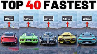 Top Fastest Extreme Track Cars - Forza Horizon 5 | Insane Downhill Top Speed