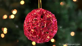 How to Make Glitter Ball Yarn Ornaments Using Balloons