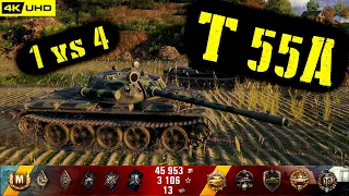 World of Tanks T 55A Replay - 10 Kills 4.2K DMG(Patch 1.6.1)