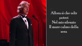 Il Mare Calmo Della Sera - Andrea Bocelli - (Lyrics)