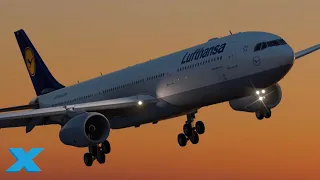 NEW A330 | Lufthansa Airbus A330-300 Takeoff & Landing | X-Plane Mobile