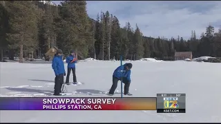 First snowpack survey in Sierra Nevada shows snow is at 90% of average