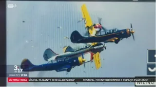 Colisão de aeronaves da Esquadrilha Yakstars no #BejaAirShow2024 da @fap_pt: Um morto/dois feridos!