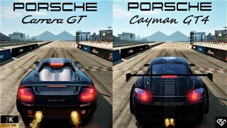 PORSCHE CAYMAN GT4 VS PORSCHE CARRERA GT NFS SHIFT 2 UNLEASHED REMASTERED GAMEPLAY