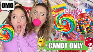 NO BUDGET 🍭CANDY ONLY🍭 SHOPPING CHALLENGE! 🤑