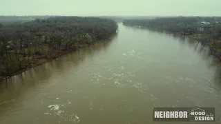 Calming River Drone Footage (4k)