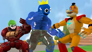 Blue Rainbow Hulk Ironman Squid Game FNAF Rainbow Friends - The upgrade of superheroes