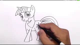 belajar menggambar kuda MY LITTLE PONY