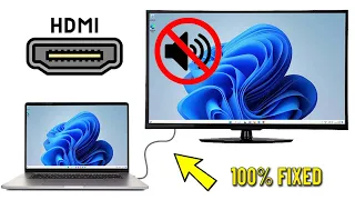 Fix No Sound on TV when connected to Laptop with HDMI in Windows 11 / 10 - How To Solve hdmi Sound 🔊