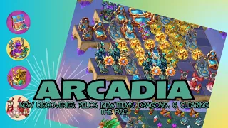 Merge Dragons Arcadia, New discoveries: relics, new items, dragons & clearing the fog