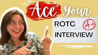 ROTC scholarship interview ADVICE
